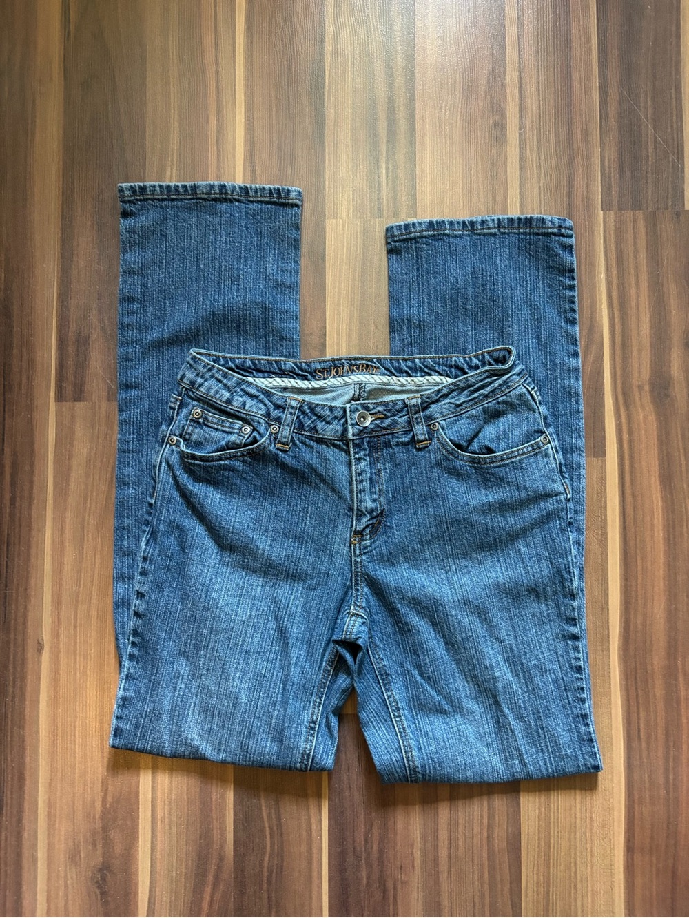 St. John's Bay Denim Straight-Leg Jeans - Medium Blue Wash